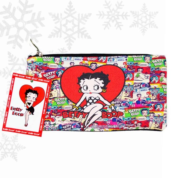 Betty Boop Make-up-Tasche Klein – Pink, Mit Schlüsselanhänger, Attitude Is Everything